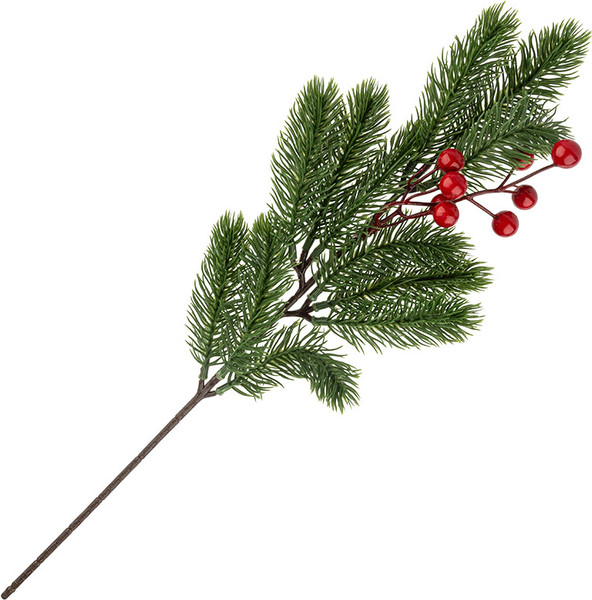 Ветка новогодняя Волшебная страна Ветка с ягодами 110600 - фото