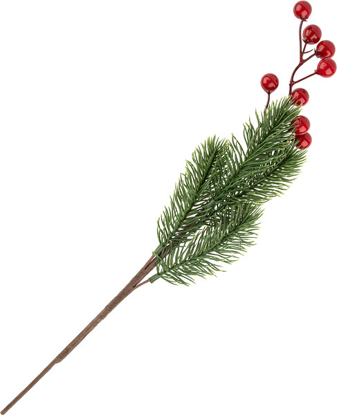 Ветка новогодняя Волшебная страна Ветка с ягодами 110596 - фото