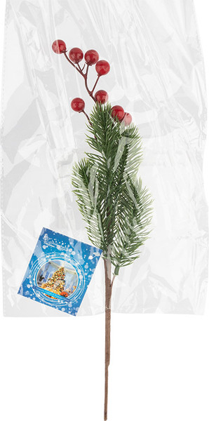 Ветка новогодняя Волшебная страна Ветка с ягодами 110596