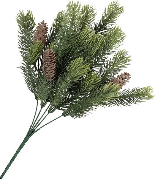 Ветка новогодняя Волшебная страна Ветка с шишками 110594 - фото