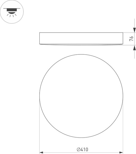 Потолочный светильник Arlight SP-FLOWER-R410-32W Day4000 BK 110deg / 049803