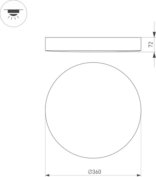 Потолочный светильник Arlight SP-FLOWER-R360-18W Warm3000 BK 110deg / 049802
