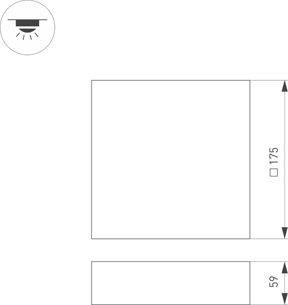 Потолочный светильник Arlight SP-QUADRO-S175x175-16W Day4000 BK 120deg / 034784