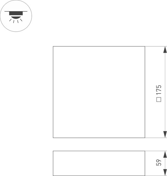 Потолочный светильник Arlight SP-QUADRO-S175x175-16W Warm3000 BK 120deg / 034783
