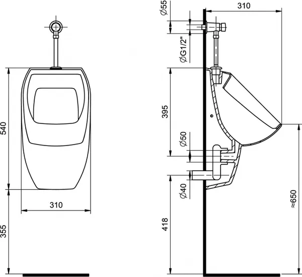 Писсуар Santek Гала 1WH501804