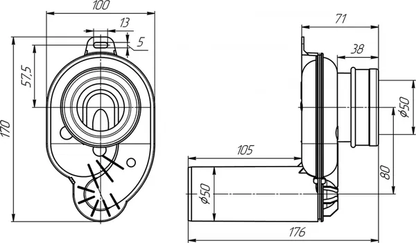 Писсуар Santek Гала 1WH501804