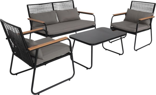 Комплект садовой мебели AksHome Gardenia (черный) - фото