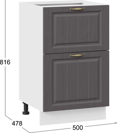 Шкаф-стол кухонный ТриЯ Лина 1Н5Я2 с двумя ящикам