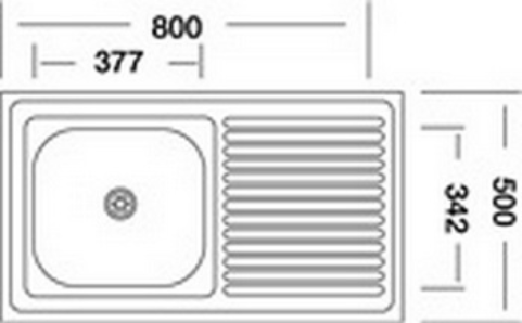 Мойка кухонная Ukinox ECO 800.500 L