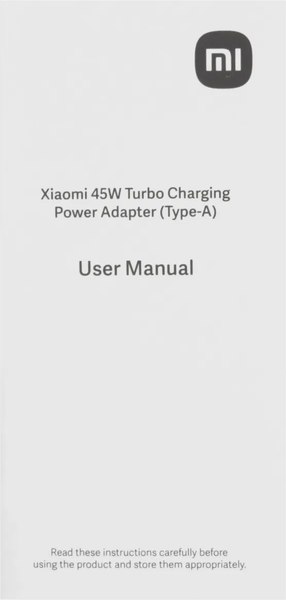 Адаптер питания сетевой Xiaomi 45W MDY-17-EF