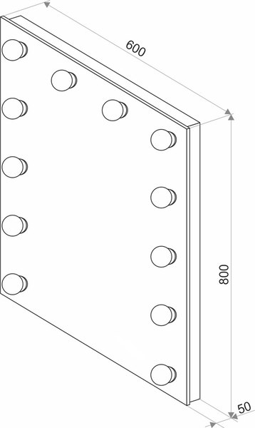 Зеркало Континент Гримерное Бриджит 60х80