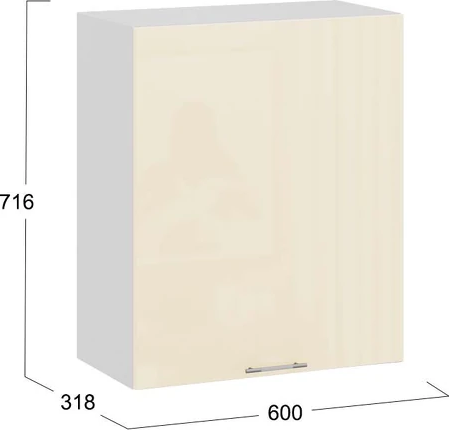 Шкаф навесной для кухни ТриЯ Весна 1В6 с одной дверью
