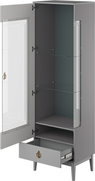 Шкаф с витриной Bravo Мебель Фарго 1-дв. левый