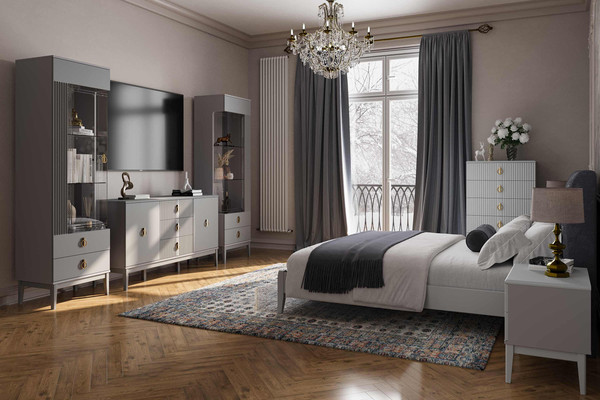 Шкаф с витриной Bravo Мебель Фарго 1-дв. правый