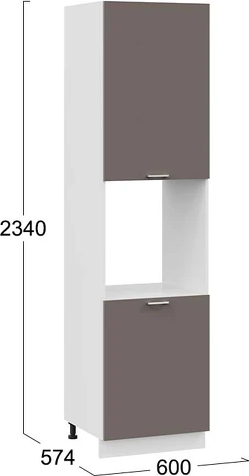 Шкаф-пенал кухонный ТриЯ Габриэлла 1ПВ6 с двумя дверями