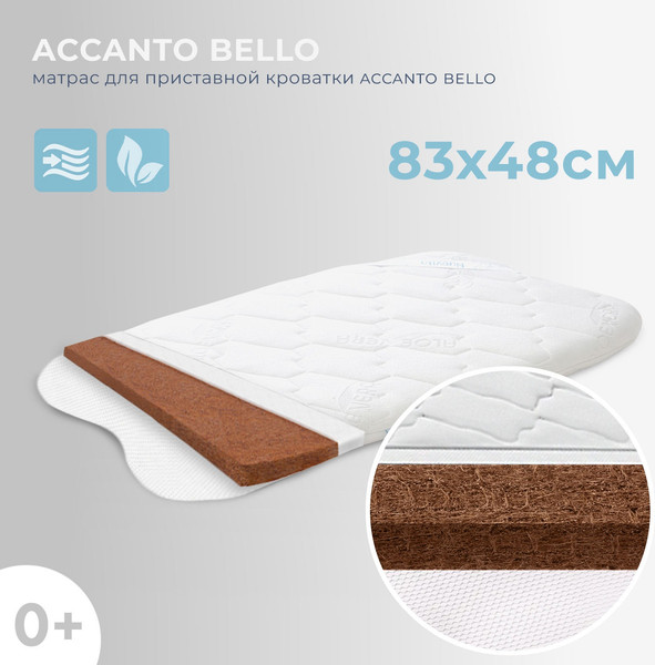 Матрас в кроватку Nuovita Accanto Bello 48х83
