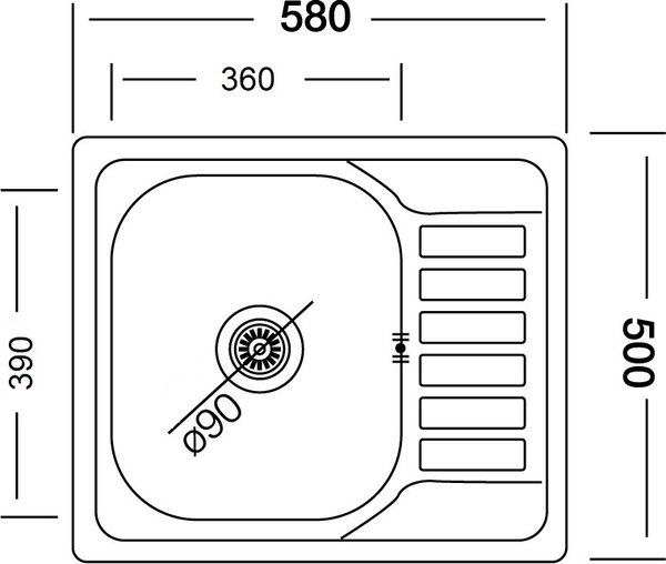 Мойка кухонная КромРус EC-296-D RUS
