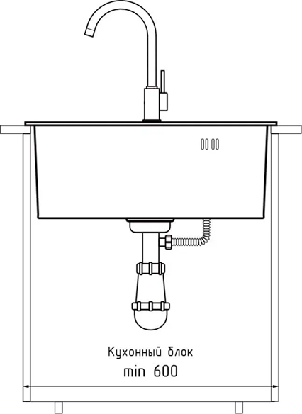 Мойка кухонная КромРус H5045S