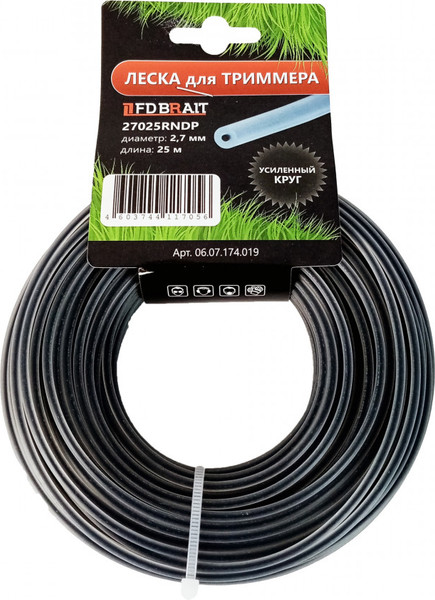 Леска для триммера Brait BR 2.7x25 27025 RNDP / 06.07.174.019 - фото