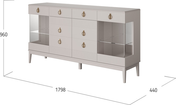 Тумба Bravo Мебель Фарго 4дв. 2ящ.