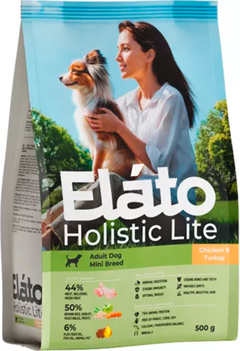 Сухой корм для собак Elato Holistic Lite Для мелких пород собак с курицей и индейкой - фото
