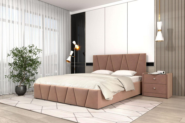 Двуспальная кровать Bravo Мебель Вендетта 160х200 без ПМ Стандарт 3 вариант