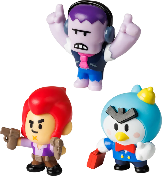 Набор фигурок коллекционных Brawl Stars Кольт, Мистер П. и Фрэнк / BRW2021C - фото