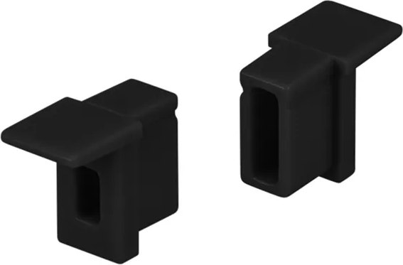 Заглушка для профиля Arlight SL-MINI-6-H9 BLACK c отверстием / 044087 - фото
