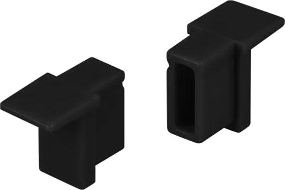 Заглушка для профиля Arlight SL-MINI-6-H9 BLACK глухая / 044088 - фото