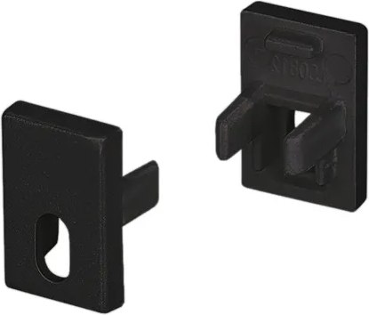 Заглушка для профиля Arlight SL-MINI-8-H12 BLACK с отверстием / 037506 - фото