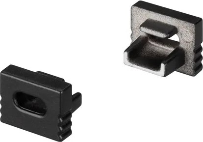 Заглушка для профиля Arlight SL-MINI-8-H6 BLACK с отверстием / 030527 - фото