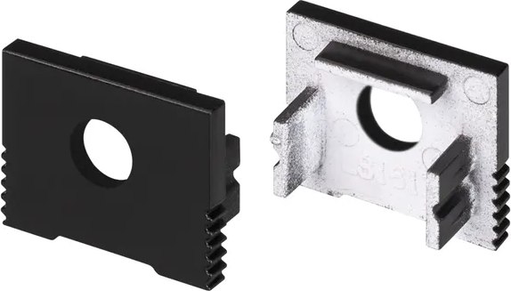 Заглушка для профиля Arlight SL-SLIM-H13M BLACK с отверстием / 032998 - фото