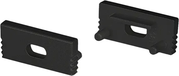 Заглушка для профиля Arlight SL-SLIM-H7 BLACK с отверстием / 037510 - фото