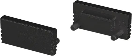 Заглушка для профиля Arlight SL-SLIM-H7 BLACK глухая / 037507 - фото