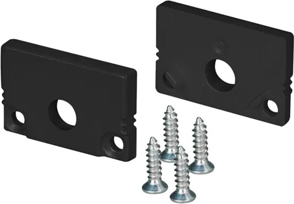 Заглушка для профиля Arlight SL-SLIM20-H13 BLACK с отверстием / 037513 - фото