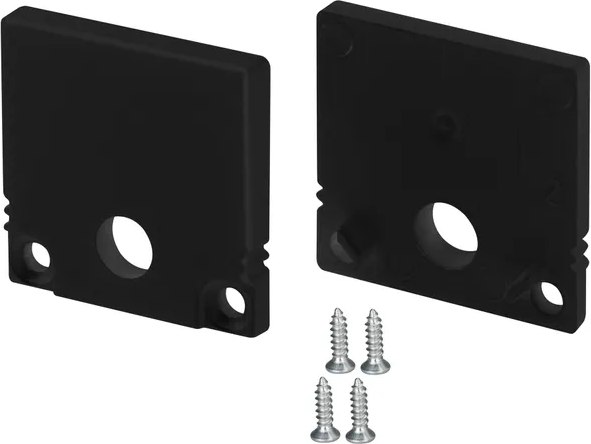 Заглушка для профиля Arlight SL-SLIM20-H20 BLACK с отверстием / 047637 - фото