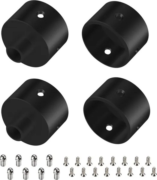 Заглушка для профиля Arlight WPH-FLEX-D22-360deg BLACK ALU с отверстием / 049940 - фото