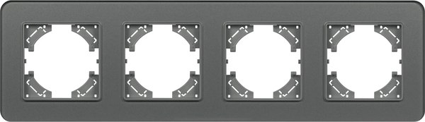 Рамка для выключателей и розеток Arlight FRM-OMALI-SFGS-4-GR / 049718 - фото