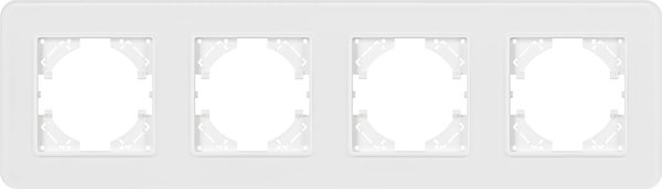 Рамка для выключателей и розеток Arlight FRM-OMALI-SFGS-4-WH / 049716 - фото