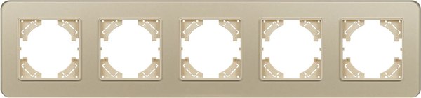 Рамка для выключателей и розеток Arlight FRM-OMALI-SFGS-5-GD / 049723 - фото