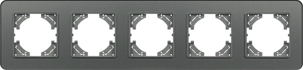 Рамка для выключателей и розеток Arlight FRM-OMALI-SFGS-5-GR / 049722 - фото