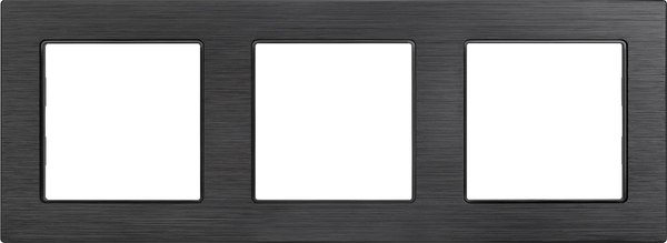 Рамка для выключателей и розеток Arlight FRM-PRESTO-ALS-3-BK / 043857 - фото