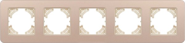 Рамка для выключателей и розеток Arlight FRM-AKIRY-SFAL-5-GD / 049748 - фото