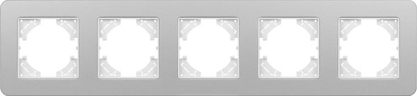 Рамка для выключателей и розеток Arlight FRM-AKIRY-SFAL-5-SR / 049746 - фото