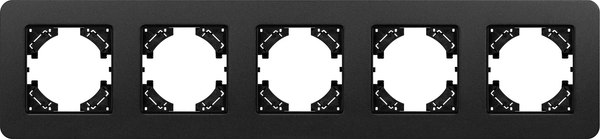 Рамка для выключателей и розеток Arlight FRM-AKIRY-SFAL-5-BK / 049747 - фото