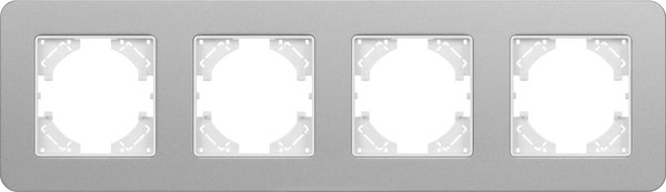 Рамка для выключателей и розеток Arlight FRM-AKIRY-SFAL-4-SR / 049743 - фото