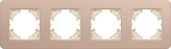 Рамка для выключателей и розеток Arlight FRM-AKIRY-SFAL-4-GD / 049745 - фото
