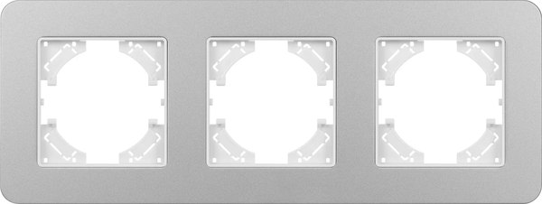 Рамка для выключателей и розеток Arlight FRM-AKIRY-SFAL-3-SR / 049740 - фото