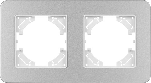 Рамка для выключателей и розеток Arlight FRM-AKIRY-SFAL-2-SR / 049737 - фото