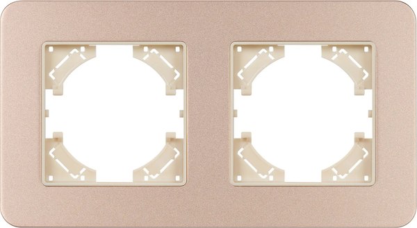 Рамка для выключателей и розеток Arlight FRM-AKIRY-SFAL-2-GD / 049739 - фото